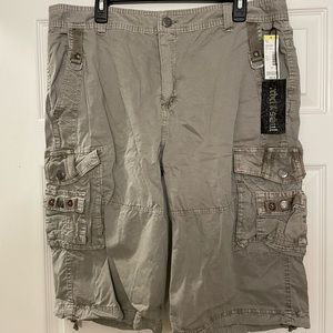 New With Tags Rebel and Soul gray cargo shorts size 38